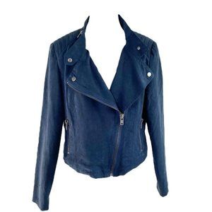 Vegan Leather Moto Jacket, Black Label